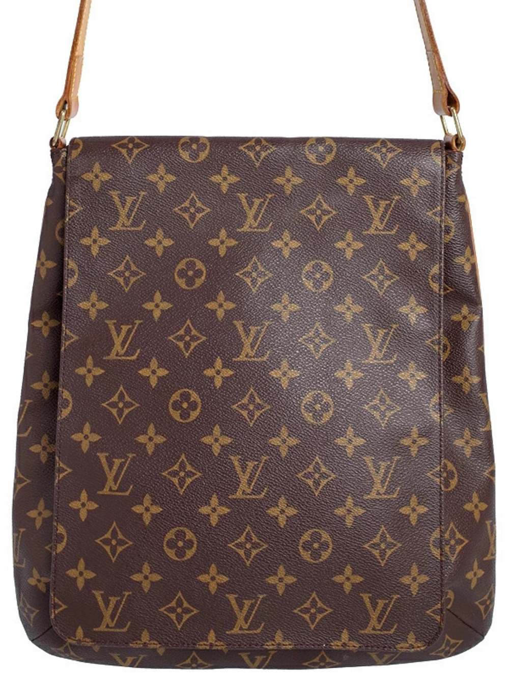 Louis Vuitton Monogram Musette Shoulder Bag Canvas Leather Brown